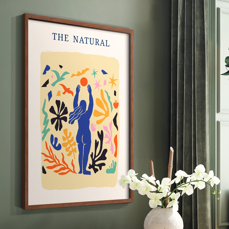 Matisse CDXLII, reproduction encadrée - bois massif, H 14 po x l 11 po, Cadre photo brun simple