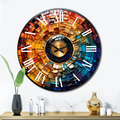 Horloge murale, décor de mosaïque de disque vinyle - Disque vinyle mosaïque II
