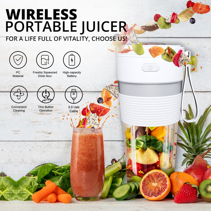 WBM SMART Portable Blender, Milkshake Maker with Cup - 300 oz