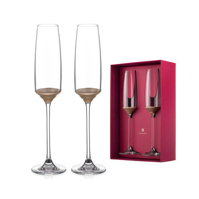 Crystal Champagne Flutes - Set of 2