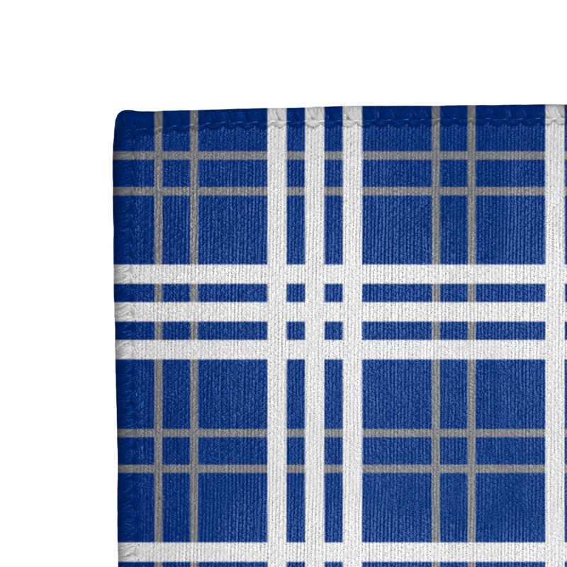 Tapis à carreaux bleu, Rectangle 2 pi x 3 pi