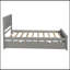 Lit plateforme avec lit gigogne simple, cadre simple, gris