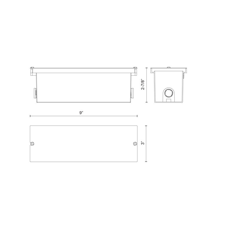 Ensemble d'éclairage Newport, H 3 po x l 9 po x P 4,1 po