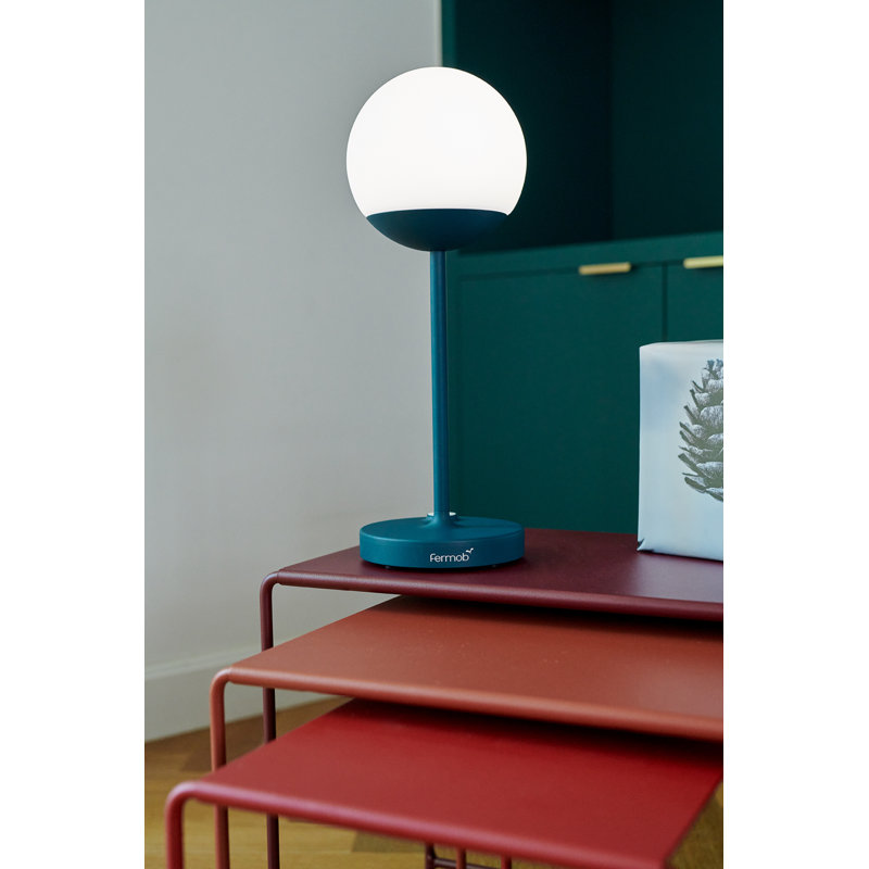 Lampe de table d'extérieur Mooon, Bleu Acapulco