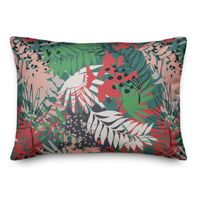 Jungle Pattern Outdoor Throw Pillow