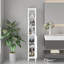 Armoire de rangement pour salle de bain de 66,92 po de hauteur avec tablettes réglables, armoire autoportante mince à 1 porte avec anti-basculement, compartiments ouverts, pour la maison, les petits espaces, la salle de bain, la cuisine, le salon
