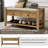 4 Pair Shoe Storage Bench with Removable Cushion-778445764