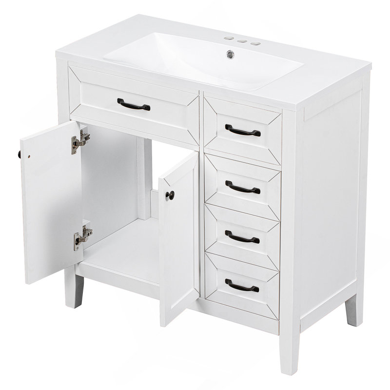 Meuble-lavabo 36 po avec lavabo 36 po, Blanc