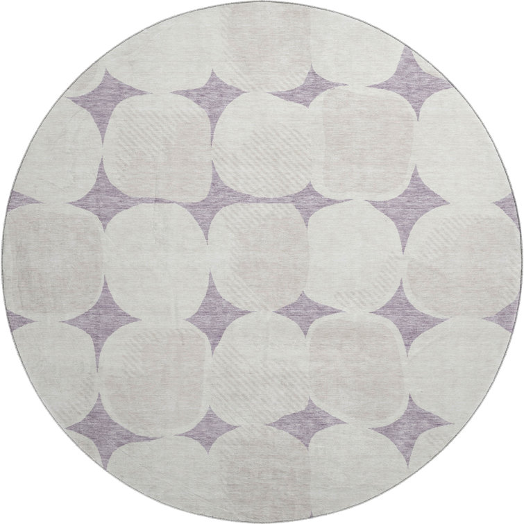 Premium Machine Washable Prisco Lavender Rug