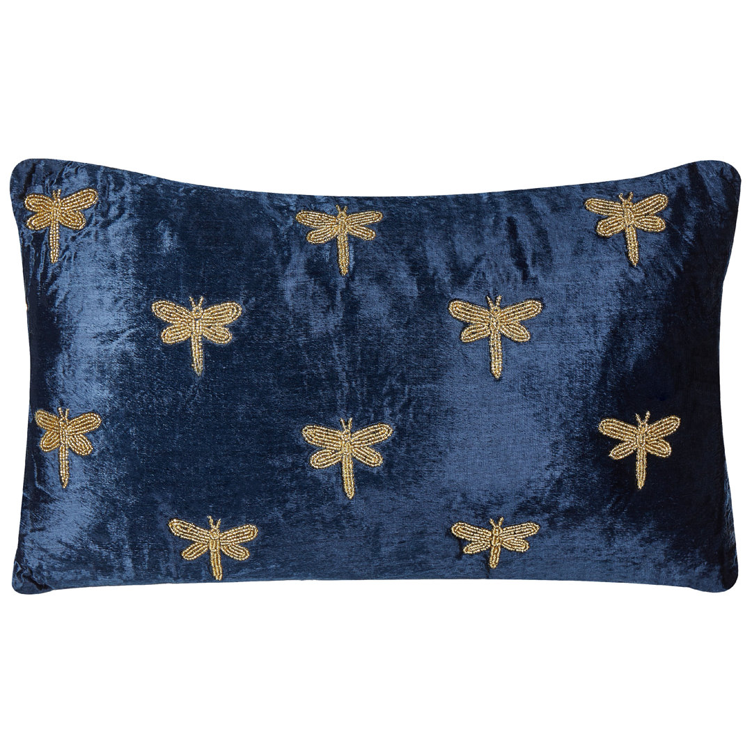 Minda Animal Print Blue Throw Cushion With Filling