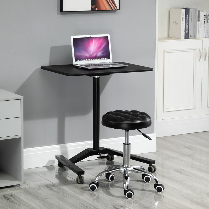 Gardea Swivel Upholstered Adjustable Height Counter Stool with Metal Frame