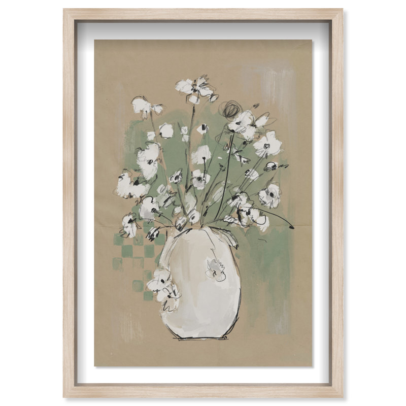 Spring Energy Print by Oliver Gal, 46.5" H x 31.5" W, Natural Oak Shadowbox