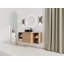 Meuble-lavabo mural avec lavabo d'art en céramique et 2 tablettes de rangement-919192703