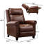 Fauteuil inclinable 33,5 po en cuir véritable-246832709