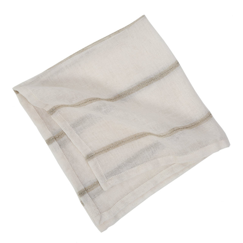 Rutherford Viscose Striped Square Napkin, Blush