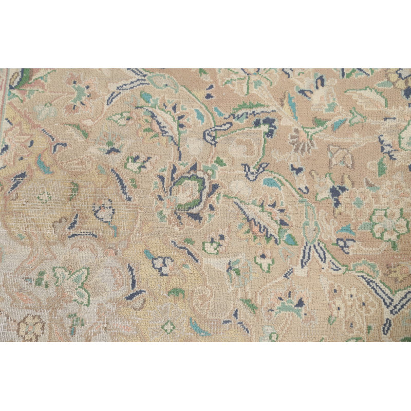 Tapis traditionnel persan Kashan noué à la main 9 x 12