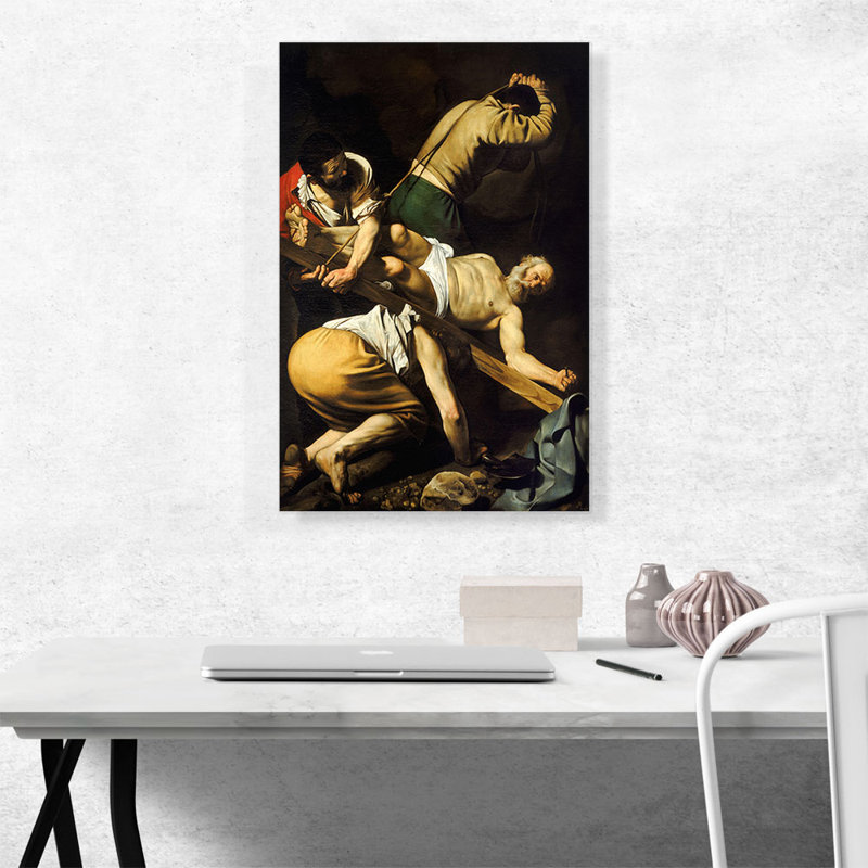 Crucifixion de Saint-Pierre - impression, H 26 po x l 18 po x P 1,5 po