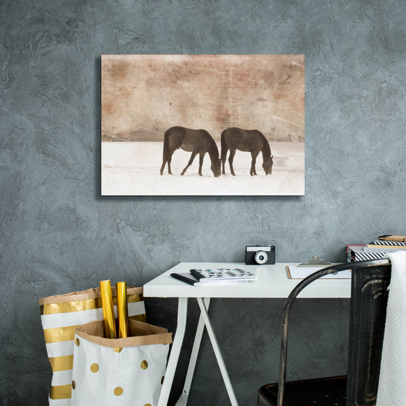  «Grazing pair 2» par Erin Clark, art mural sur toile, 18 po x 12 po, H 18 po x l 26 po x P 0,75 po