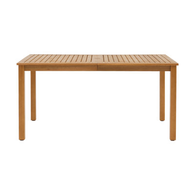 59.8”L Solid Eucalyptus Wood Outdoor Rectangular Dining Table