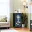 Commode 4 tiroirs pour chambre à coucher, commode étroite, plateau en bois et structure en fer 18 po x 37,5 po (lxH)