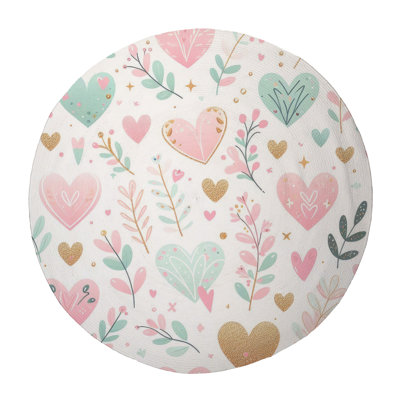 Tender Heart Bursts Braided Rug