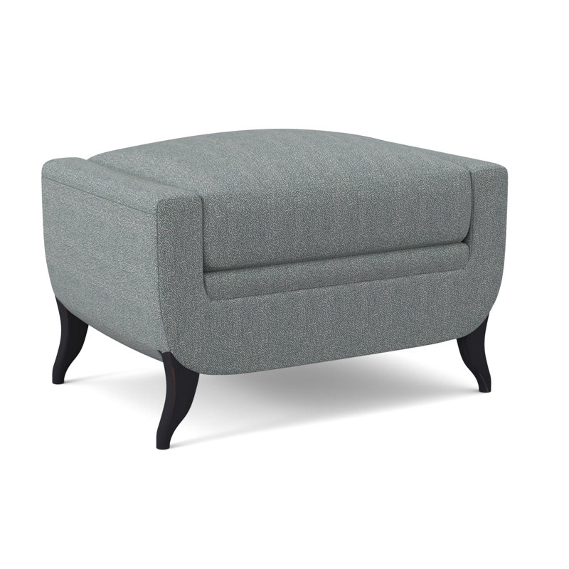 Armstrong Ottoman, Vintage Ebony, Maya Cyan