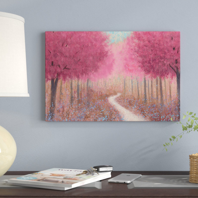 « forest chemin spring crop », impression, Toile tendue, H 12 po x l 18 po x P 0,75 po