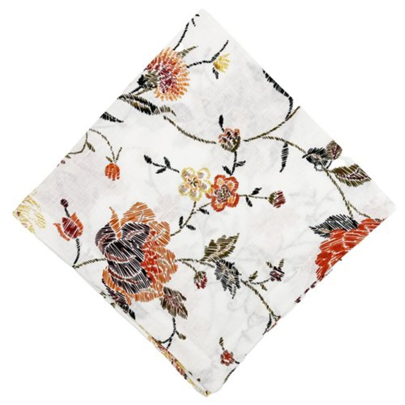 Floral Linen Square Napkins