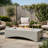 Qeven Modern 56" Rectangular Propane Fire Pit Table with 50,000 BTU Concrete Finish and Lava Rock Set-126227836