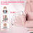 Chenille Cross-Legged Office Chair with Flip Armrests, Big and Tall Executive Desk Chair with Lumbar Pillow & Side Pockets-1914500259