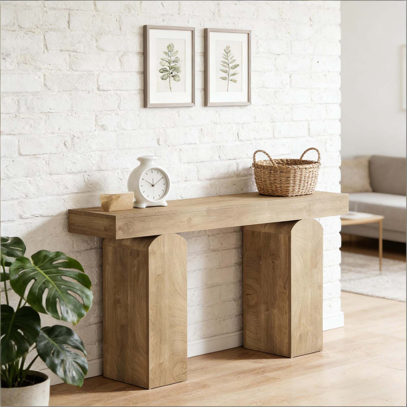 Side Table,Console Table,Entryway Table, Natural