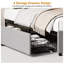 Base de lit plateforme de rangement, 4 tiroirs spacieux, lattes en bois robustes-22418678