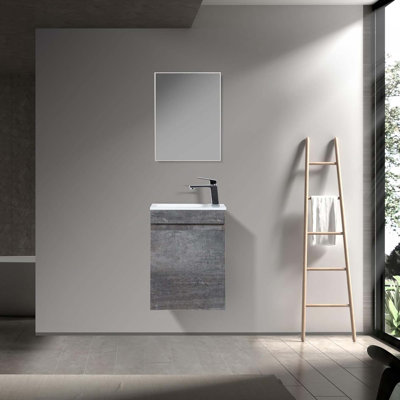 Ensemble de meuble-lavabo et lavabo mural 16 po