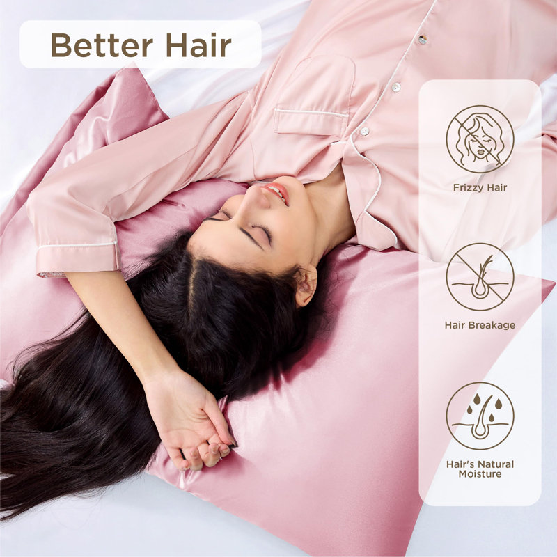 Polyester Pillowcase with Envelope Closure, Pink, King Pillowcase