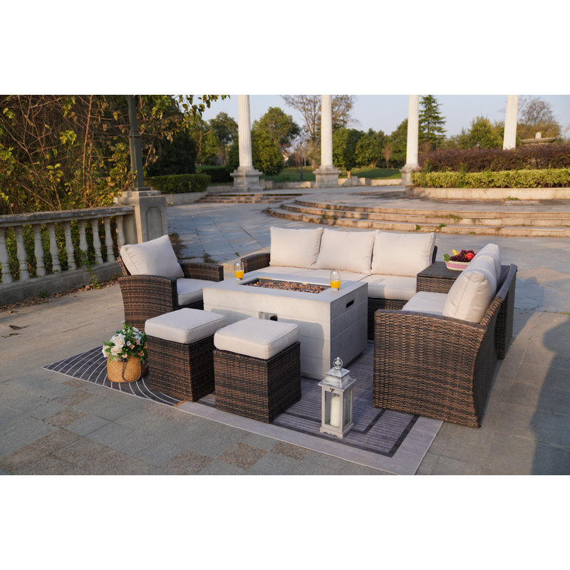 7 - Person Patio Conversation Set with Cushions