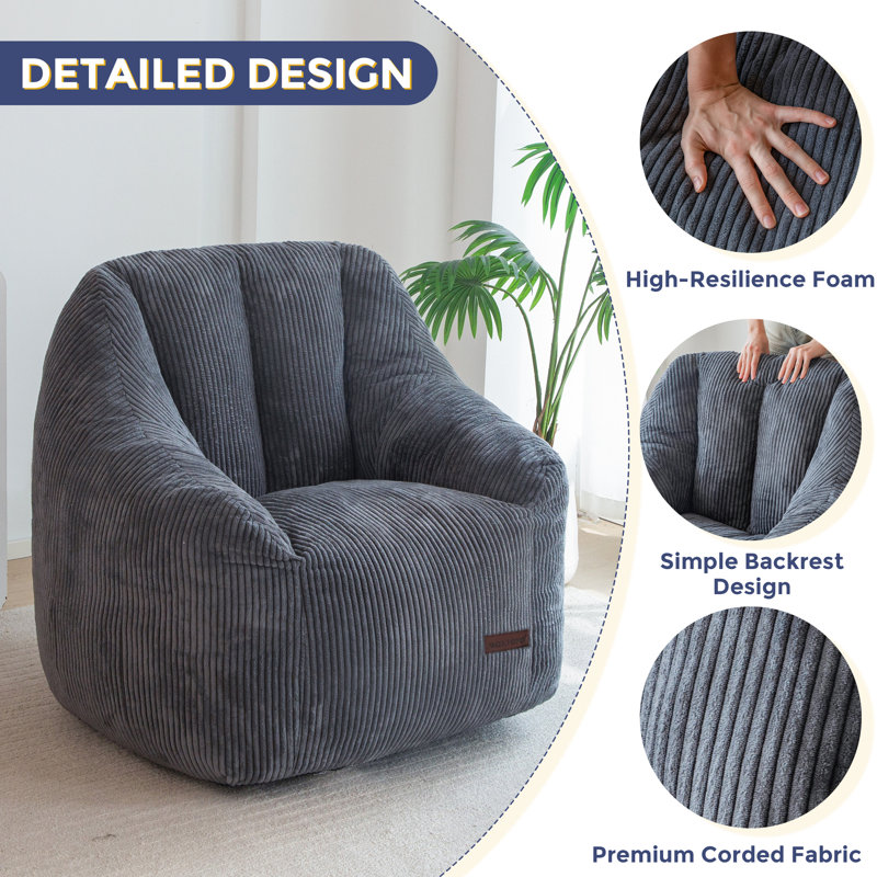 Fauteuil à billes Fauteuil à billes Comfy, Gris foncé