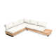 Combes Teak 5 - Person Modular Patio Conversation Sets with Sunbrella® Cushions