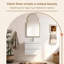  Meuble-lavabo flottant blanc minimaliste 30 po avec lavabo en résine intégré et tiroirs en U-221576869