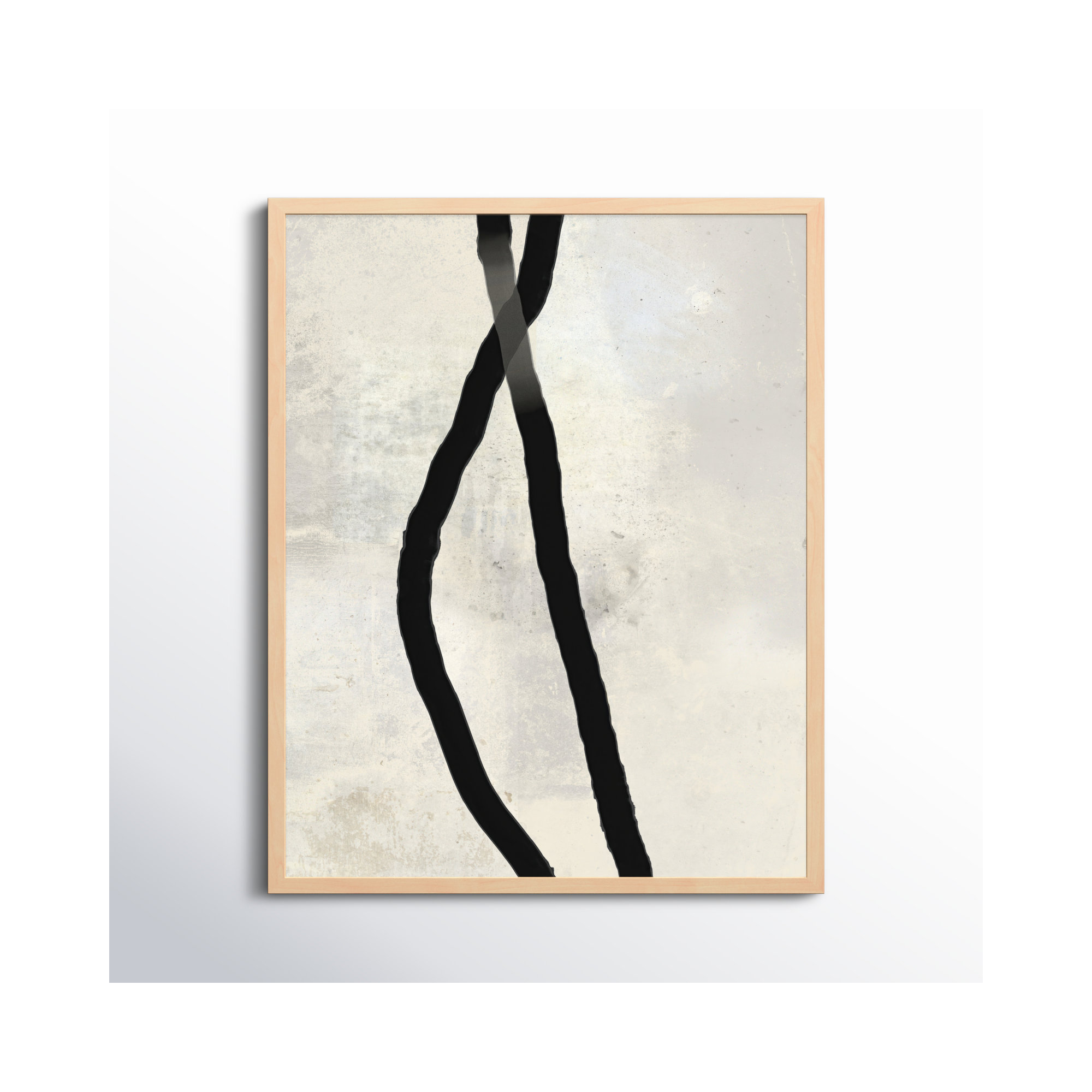Black Rope 4 by Jacques Pilon, 38" H x 30" W x 1.25" D, Brown