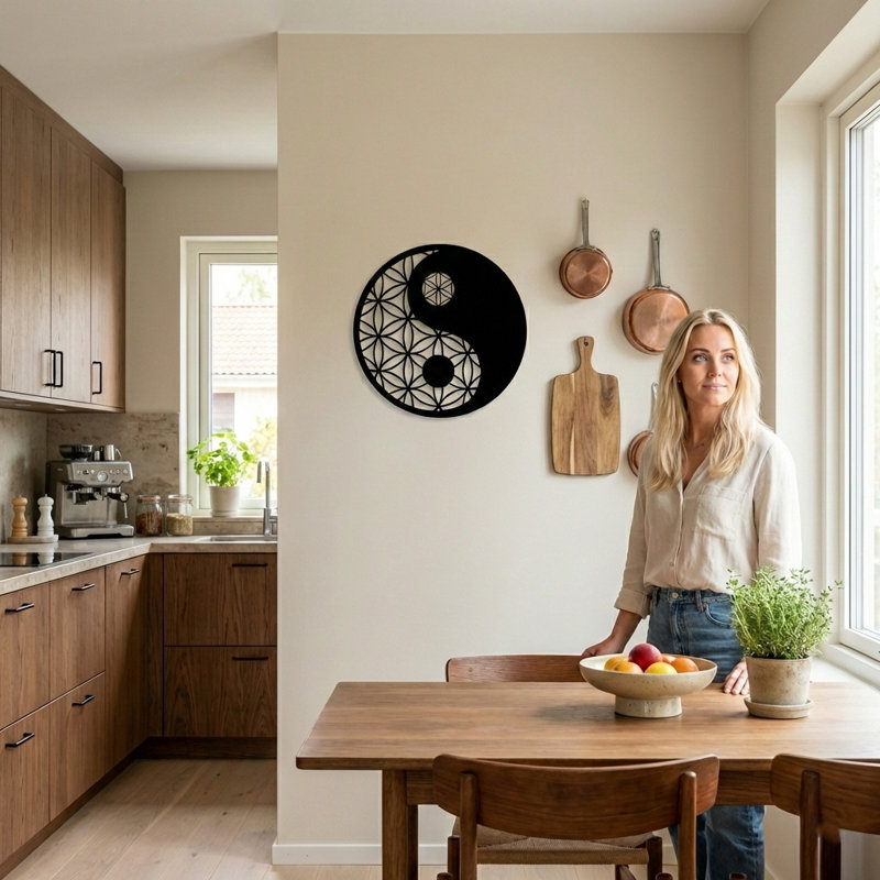 Yin Yang Metal Wall Art, Feng Shui Wall Decor, Zen Metal Artwork, Modern Minimalist Yin-Yang Symbol, Large Wall Art for Meditation Room, Yoga Studio, Indoor & Outdoor Use