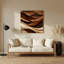 Paysage abstrait 18, art mural en métal brun-1146878235