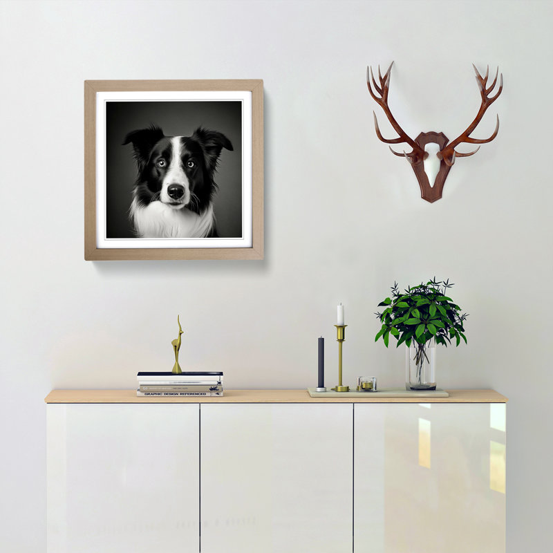 Single Picture Frame Print on Wood, Oak
