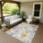 Machine Washable Indoor/Outdoor Millner ACN2262 Floral Rug-1764854107