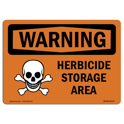 Enseigne en aluminium 12 x 18 Herbicide