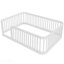 Structure de lit en bois pleine grandeur avec clôture en bois, blanc-1479959512