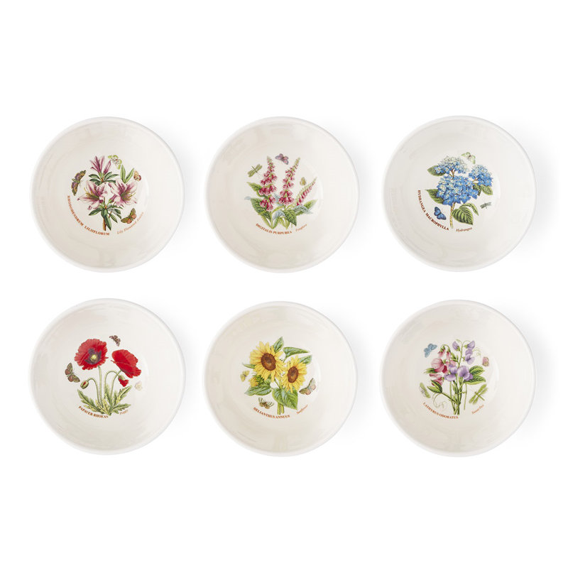 Botanic Garden Meadow Set Of 6, 5" Stacking Bowls, Assorted