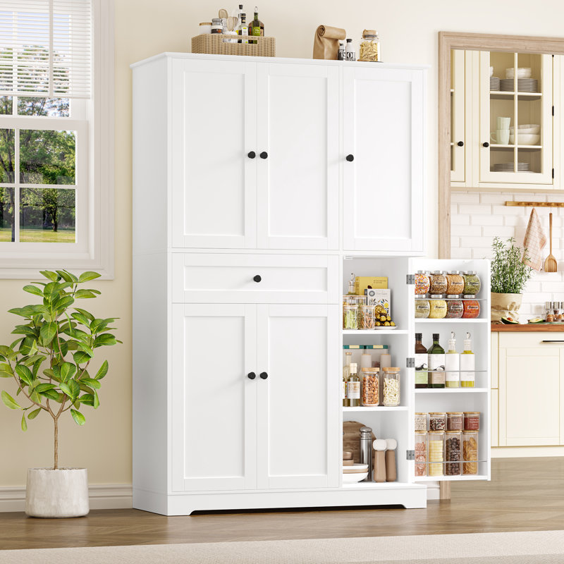 Garde-manger 68,1 po avec tablettes, Blanc