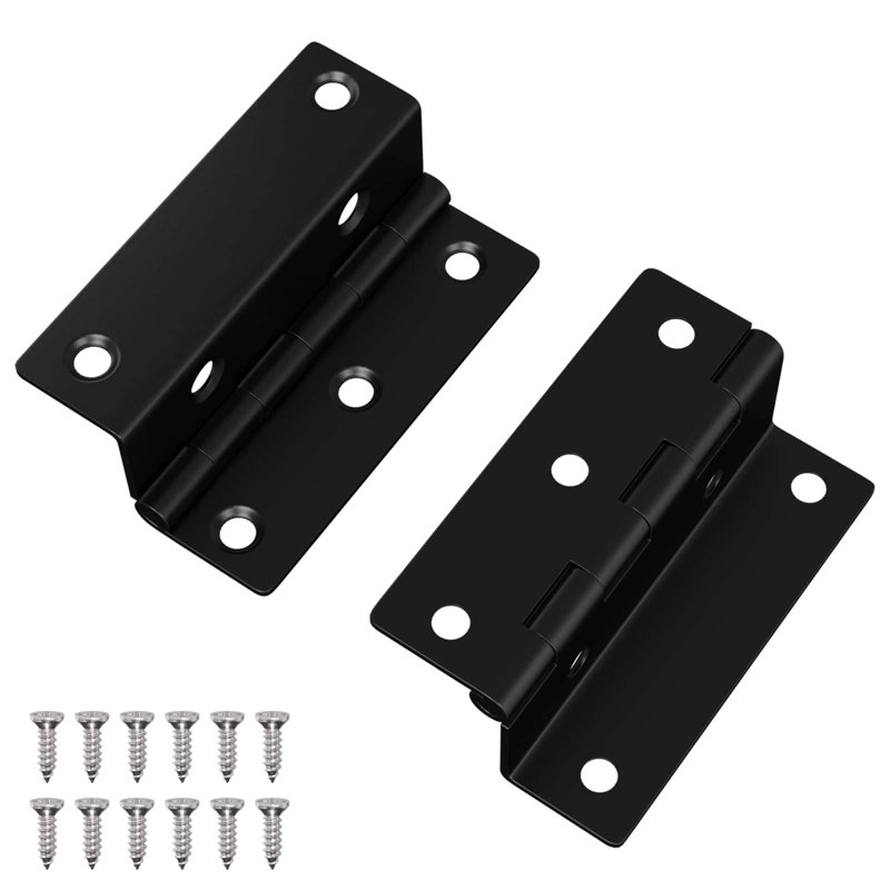 Vidaxl Hinge Black Iron Hardware Accessory Smooth Multi-Purpose Indoor Outdoor