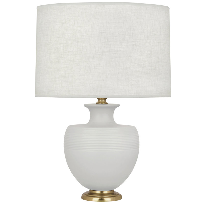 Atlas Table Lamp, Matte Dove/Modern Brass