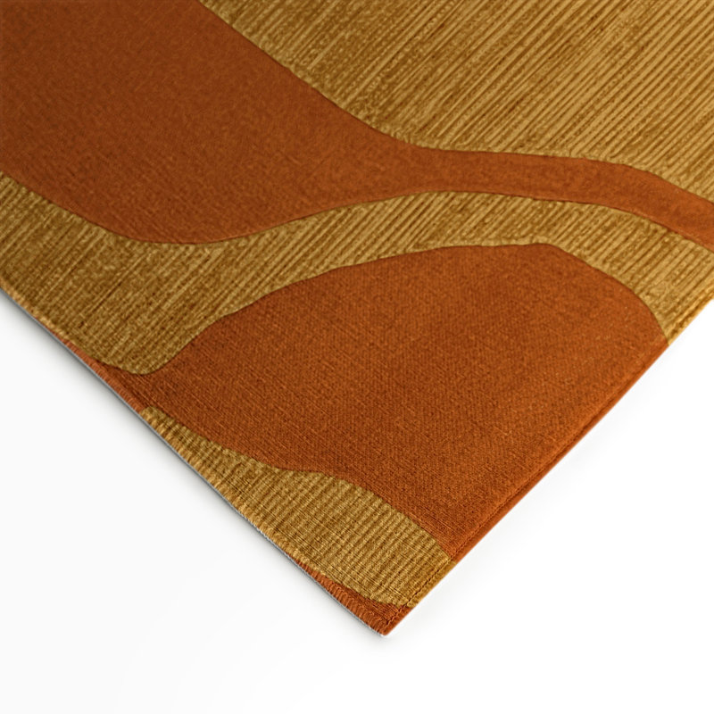 Tapis brun abstrait intérieur et extérieur, Rectangle 9 pi x 12 pi
